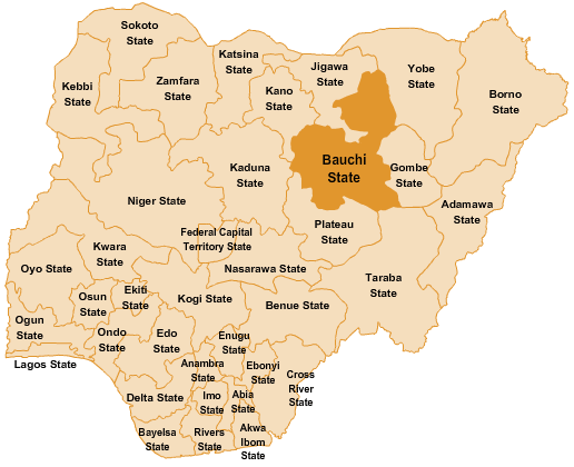 Bauchi State Map