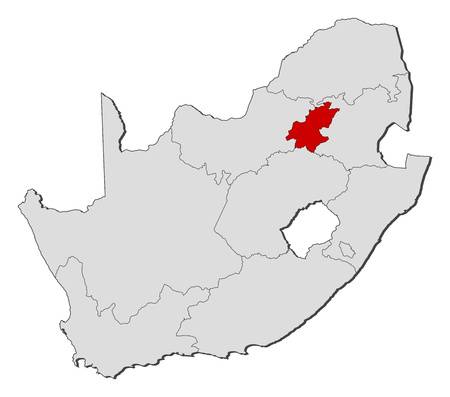 map of Gauteng province