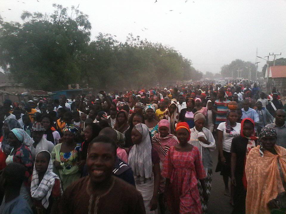 Tangale people coming down from hills during 2017 Easter